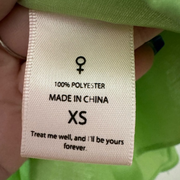 NWOT SELKIE The Puff Sleeve Dress in Avocado Green - Picture 5 of 7